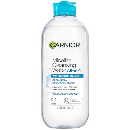 Garnier SkinActive Micellar Water For Waterproof Makeup, Facial Cleanser & Makeup Remover, 13.5 Fl Oz (400mL), 1 Count (Packaging May Vary) - Image 1