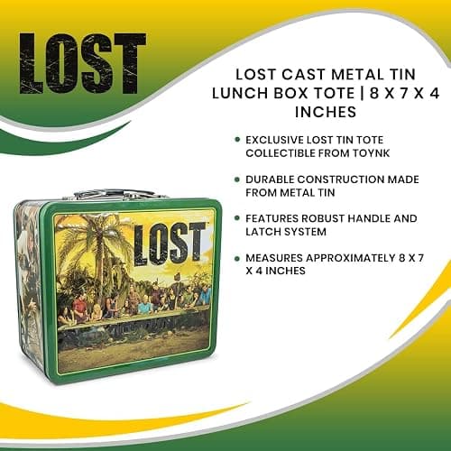 LOST Cast Metal Tin Lunch Box Tote | 8 x 7 x 4 Inches thumbnail 6
