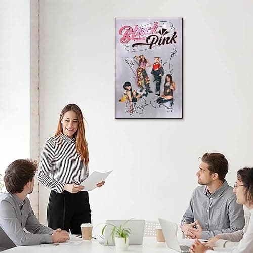 zotuuie Blackpink Poster Music Band Kpop Korean Girl Group Vintage Signed Für Zimmer, Ästhetische Leinwand-Wandkunst, Schlafzimmer-Dekor Posters 12x18inch(30x45cm) thumbnail 5