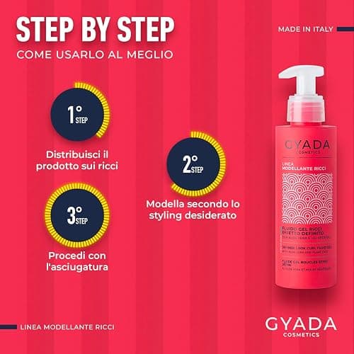 GYADA COSMETICS, Fluido Gel Modellante per Capelli Ricci e Mossi, Effetto Definito, 98% Ingredienti Naturali, ad Azione Disciplinante e Anticrespo, Con Aloe Vera e Oli di Argan, Cocco e Lino, 150 ml thumbnail 6