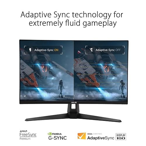 ASUS TUF Gaming 27” 1440P HDR Monitor (VG27AQ3A) – QHD (2560 x 1440), 180Hz, 1ms, Fast IPS, 130% sRGB, Extreme Low Motion Blur Sync, Speakers, Freesync Premium, G-SYNC Compatible, HDMI, DisplayPort thumbnail 4