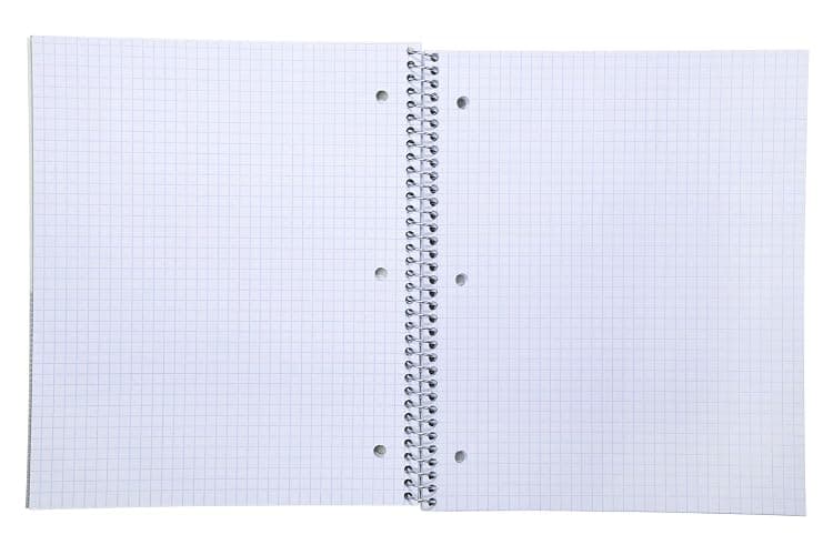 Mintra Office Durable Spiral Notebooks, 1 Subject, (White, 4x4 Graph 1pk), 100 Sheets, Poly Pocket, Moisture Resistant Cover, School, Office, Business, Professional thumbnail 2