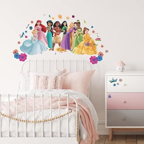 RoomMates RMK5330GM Disney Princess Flowers and Friends Giant Peel and Stick Wall Decals, Multi thumbnail 5