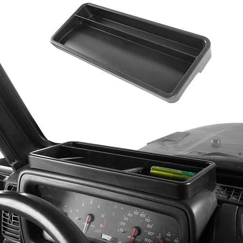 u-Box TJ Wrangler Dashboard Tray Wallet Purse Phone key Storage Box Container Organizer Compatible with Jeep Wrangler TJ 1997-2006 - Image 1