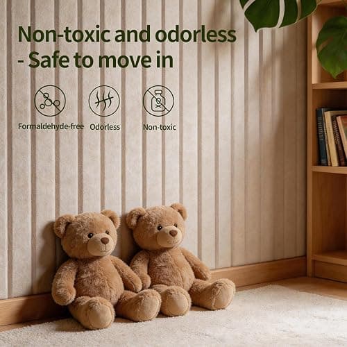 OceanBreezy Large Oatmea Felt Square Cork Board Alternative 6-Pack,36"x 24" | Felt Bulletin Board with 40 Removable Nano Adhesive Tabs & 40 Pushpins, Felt Wall Panels for Wall Home Office Classroom thumbnail 13