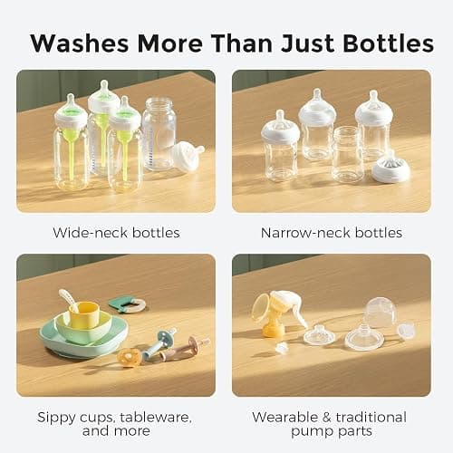 Momcozy KleanPal Pro Baby Bottle Washer, Sterilizer & Dryer - All-in-One Cleaning Machine for Bottles, Pump Parts & Baby Essentials - Time-Saving & Effortless Care thumbnail 7
