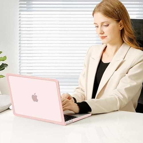 MOSISO Compatible with MacBook Air 13 inch Case 2025 2024 2023 2022 M4 A3240 M3 A3113 M2 A2681, Soft TPU Bumper Anti-Fingerprint Hard Case&Keyboard Cover for MacBook Air 13.6 inch Case, Pink thumbnail 6