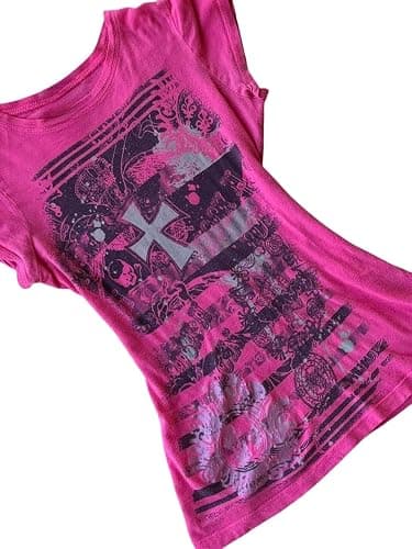 Y2K Emo Grunge Scene Shirt Women Cutecore Indie T-Shirts Teen Girl Graphic Tee Tops 2000s Alt Mcbling Clothes thumbnail 3