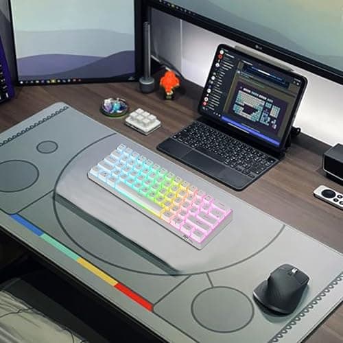 RK ROYAL KLUDGE RK61 Wired 60% Mechanical Gaming Keyboard Programmable QMK/VIA RGB Backlit 61 Keys Ultra-Compact Hot Swappable Brown Switch White - Hot-Swappable Brown Switch - White thumbnail 9
