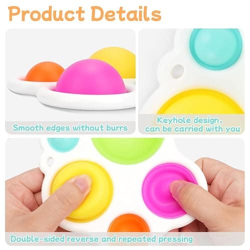 Pop It Fidget Toys, Pop It Fidget Toy Simple Press Stress Relief Toys Anxiety Relief Toys, Sensory Toy for Autism and Adult Fidget thumbnail 3