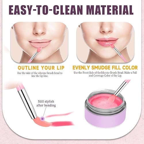 12Pcs Lip Mask Applicator Silicone LIp Applicator Makeup Beauty Lipstick Brushes Eyebrow Lipstick Brushes Applicator Cosmetic Brush Set for Lipstick Lip Gloss Lip Mask Eyeshadow thumbnail 5