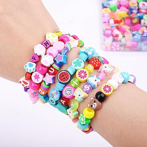 1480pcs Valentine's Day Polymer Clay Beads Charms Friendship Bracelet Necklace Earring Jewelry Making kit, Accessories for Arts Crafts DIY Birthday Gifts for Women Girls Children thumbnail 7
