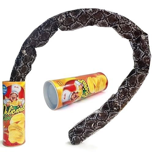Blppldyci The Potato Chip Snake Can Jump Spring Toy Gift April Fool Day Halloween Party Decoration Jokes in A Gag Prank Large Size (Potato Chip Style)(1pcs) - Image 1