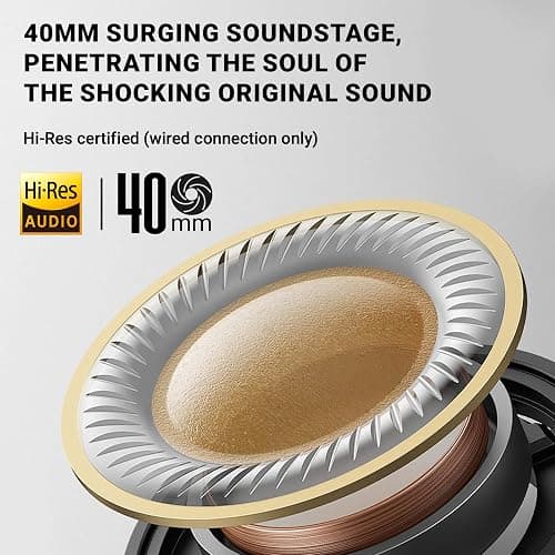 Edifier V80 Hybrid Active Noise Cancelling Headphones, True Wireless Over Ear Bluetooth Headset with 45H Playtime Hi-Res Audio Fast Charging Multipoint Connection for Travel Home Office - Ivory thumbnail 3