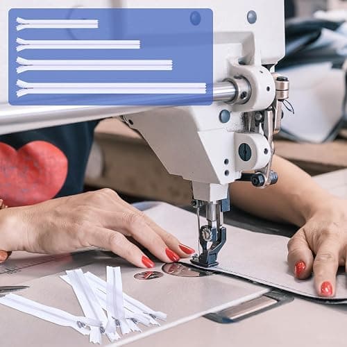 WILLBOND 200 Pieces Nylon Invisible Zippers Sewing Hidden Zippers for Clothes Sewing Crafts, 6 Inch, 8 Inch, 14 Inches, 18 Inches (White) thumbnail 4