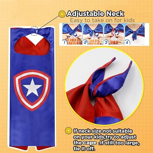 Kids Capes Set and Wristbands Kids Costumes Halloween Christmas Cosplay Dress Up for Boys Girls thumbnail 3