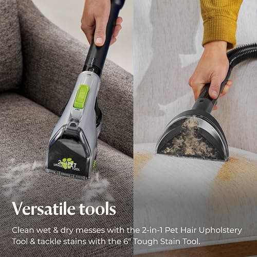 BISSELL Revolution HydroSteam Pet Carpet Cleaner, 3432 | HydroSteam technology; 2-in-1 pet upholstery tool; cleaning formulas included; upright deep cleaner thumbnail 5