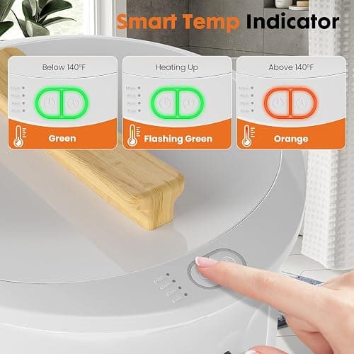 Sweetcrispy Towel Warmer for Bathroom, 20L Towel Heater with 4 Time Settings & Auto-Off, Fast Heating Blanket Warmer for Home, Safety Child Lock and Temp-Alert Design for Towels, Bathrobes, Blankets thumbnail 7