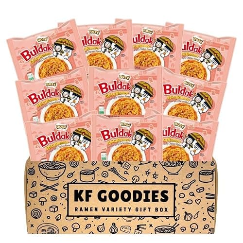 KF GOODIES Korean Ramen Variety Pack Gift Box (10 Count) – Spicy Buldak Noodle Assortment for Birthdays, College Care Packages, Office Snacks, and Gift Baskets - Image 1