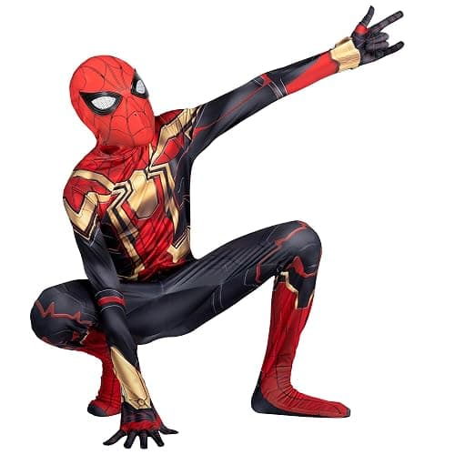 MARVEL Integrated Spider-Man Official Youth Deluxe Zentai Costume - Stretch Spandex with Hidden Zippers and Wrist Slits thumbnail 5