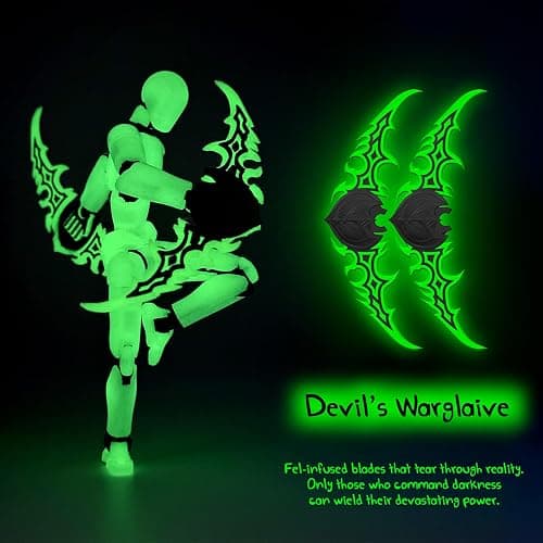 Glowing Titan 13 Action Figure Set Already Assembled, T13 3D Printed Action Figures with Weapons Accessories T 13 Lucky Robo Dummy Nova 13 Action Figures, Figura de acción t13 (Rose Red) thumbnail 5