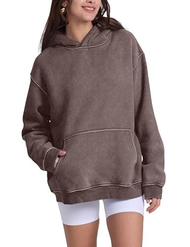Hatant Oversized Hoodie Sweatshirts for Women Couples Heavyweight Hoodies Pullover Vintage Acid Wash Sweaters Pullover 2026 thumbnail 2