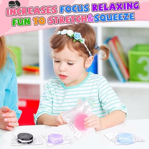 Vibbang 4pcs Biscuit Stress Relief Toy, Pinching Biscuit Simulation Toy, Anxiety Relief Sensory Toy, Soft Decompression Toy, Stress Fidget Toys for Christmas, Halloween, Birthday Gifts - A thumbnail 2