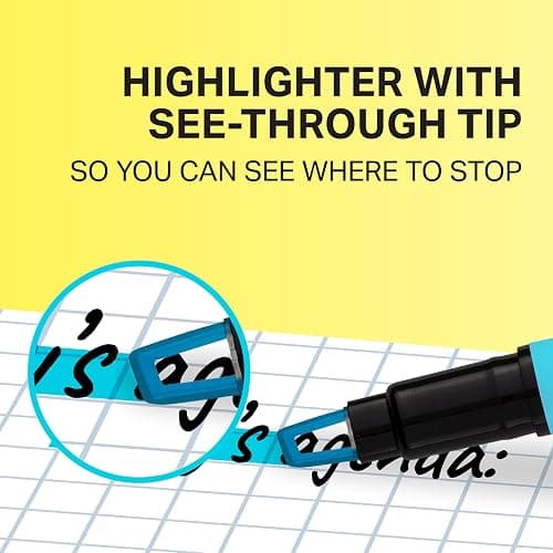 Sharpie Clear View Highlighter Sticks, Chisel Tip, Assorted Fluorescent, 8 Count - School, Home, and Office Use, Teacher Supplies thumbnail 2