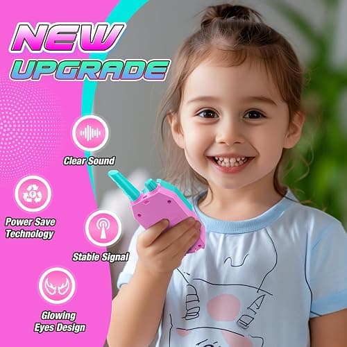 Cool Walkie Talkies for Girls Kids: Birthday Toys Gifts for 3 4 5 6 7 8 Year Old Girls Toys Ages 6-8 Kids Walkie Talkies 2 Pack Outdoor Toy for 3-8 Year Old Girl Gift thumbnail 6