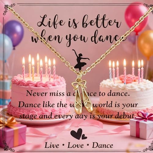 Kivosliviz Ballet Gifts for Women Young Teenage Dancer Teachers Students Jewelry Ballerina Necklace thumbnail 6