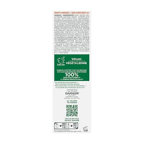 Garnier Vitamin C Serum for Face, With 4% Niacinamide, Salicylic Acid & Melasyl, Brightening, Anti-Dark Spot Serum, For All Skin Types, Even Sensitive, For Dull, Tired Skin, 30mL thumbnail 12