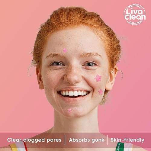 LivaClean Star Blemish Patches (240CT) - Salicylic Acid & Tea Tree Oil, Clear & Pink Pimple Patch Cute, Acne Star, Cute Pimple Skincare, Patches for Face, Blemish Patch thumbnail 7