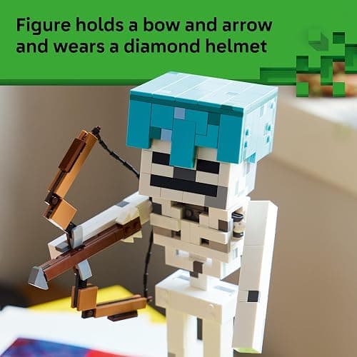 LEGO Minecraft The Skeleton 21594 | Building Toys for Boys & Girls, Ages, 10+, Display for Bedroom, 502 pieces, Gift for Gamers thumbnail 5