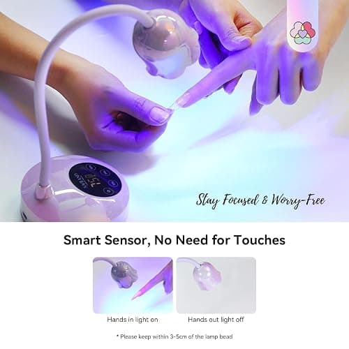 SAVILAND Advanced 30W U V Nail Lamp: Pink Gel Nail Lamp Cordless U V Light for Gel Nails Smart Sensor LED Flash Cure Lamp lampara led para uñas Profesional 8S Fast Cure Nail Salon Home Manicure thumbnail 3