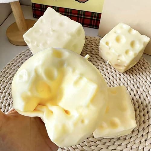 Cheese Squishy Toys, Slow Rising Stress Relief Gifts for Adults, 2.96Inch | Soft Cheese Squishy Help Calm Anxiety. Easy to Clean, Portable, Safe TPR Material. Ideal for Office Home Travel, Light Yellow thumbnail 8
