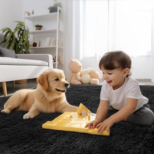 Sour Lemon 8x10 Area Rugs for Bedroom, Living Room Fluffy Rug, Large Area Rug Shag Shaggy Carpet Soft Plush Furry Bedside Rugs, Machine Washable Area Rugs for Kids Girls Boys Home Decor Anti Slip - Black - 8' x 10' (Rectangular) thumbnail 7