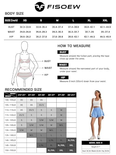 Fisoew Womens High Waisted Athletic Shorts Ruffle Tiered Running Workout Tennis Shorts with Build in Shorts thumbnail 5