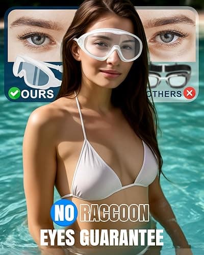 Rantizon Swim Goggles 2 Pack, Wide View Anti Fog&UV Swimming Goggles for Audlt, No Leaking Swim Glasses for Men Women Kids thumbnail 3