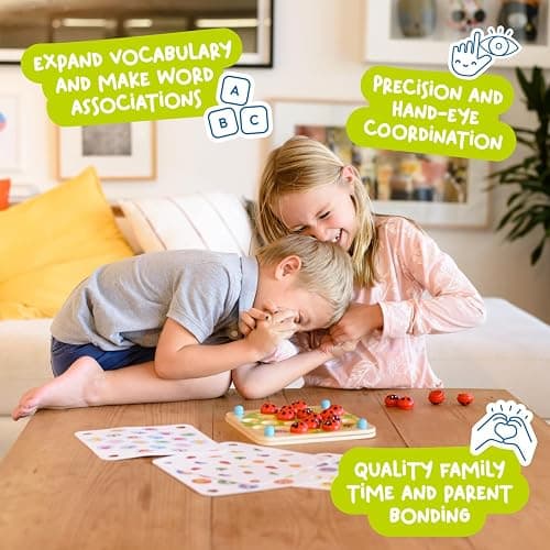 Nene Toys Ladybug’s Garden Memory Game – Wooden Matching Games for Toddlers 3-5 – Travel Toy for Boys Girls, Road Trip Essentials for Toddler, Airplane, Car - Ideal Christmas, Birthday Gifts thumbnail 6