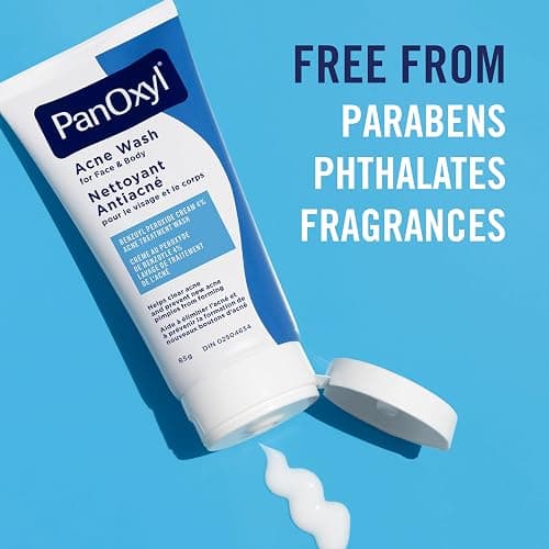 PanOxyl 4% Benzoyl Peroxide Acne Wash, Helps Clear and Prevent Acne, Daily Antibacterial Wash, Gentle, pH-Balanced, 85g thumbnail 8