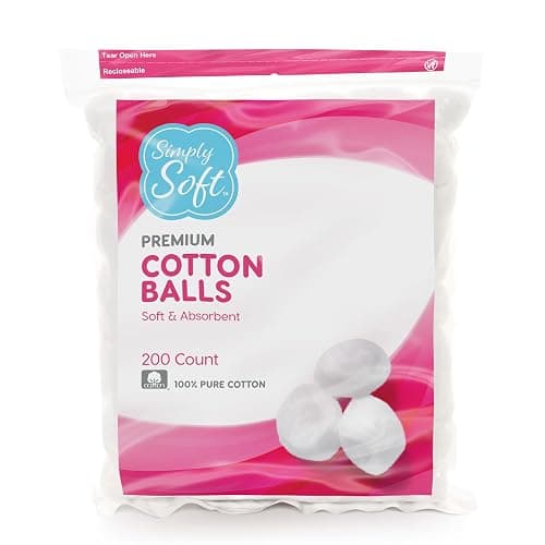 Simply Soft Premium Cotton Balls (600 Count), 100% Pure Cotton, Large Cotton Balls for Face and Nail Polish Remover thumbnail 2
