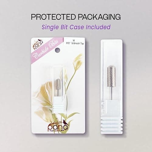 PANA 3/32" Small Smooth Round Top Safety Carbide Nail Drill Bit for Gel Polish & Acrylic Removal Nail Salon Manicure Pedicure Electric File Tools (Small Barrel - Silver, Medium) thumbnail 7