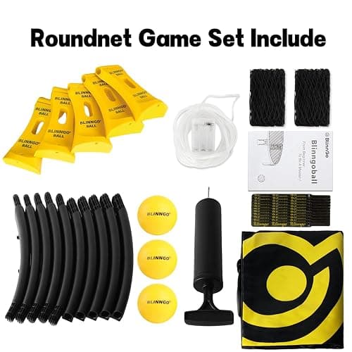 Roundnet Game Set with Balls and Patented Net, Lawn, Beach, Backyard Outdoor Game for Adults and Family thumbnail 2