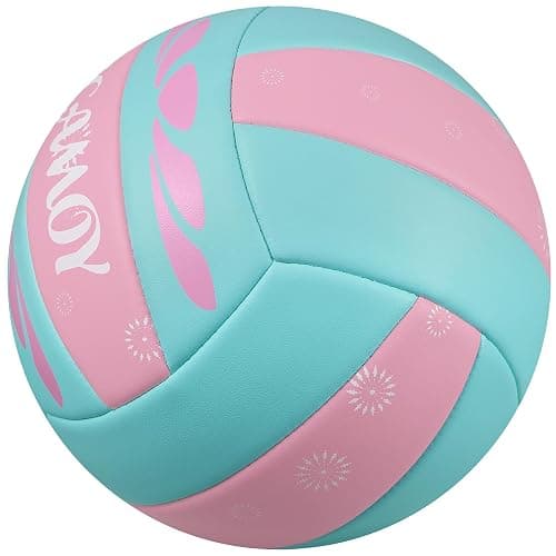 JCAMOY Volleyball Size 5 - Premium PU Leather, Ultra-Durable Soft to The Touch for Youth, Adults, Ideal for Indoor, Outdoor, Beach Sports Training (Pink Blue) thumbnail 8