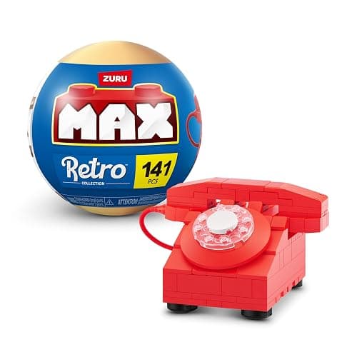 MAX Premium Retro Building Bricks Collection (Telephone) by ZURU, Building Bricks for Teens, Adults and Collectors. Build, Collect and Display Your Ultimate Collection of Retro Technology! - Image 1