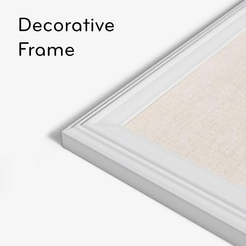 U Brands Farmhouse Linen Bulletin Board, 30" x 20", White Wood Frame, Wall Mounted Pin Board for Home Office, Classroom & Kitchen, Includes Push Pins thumbnail 5