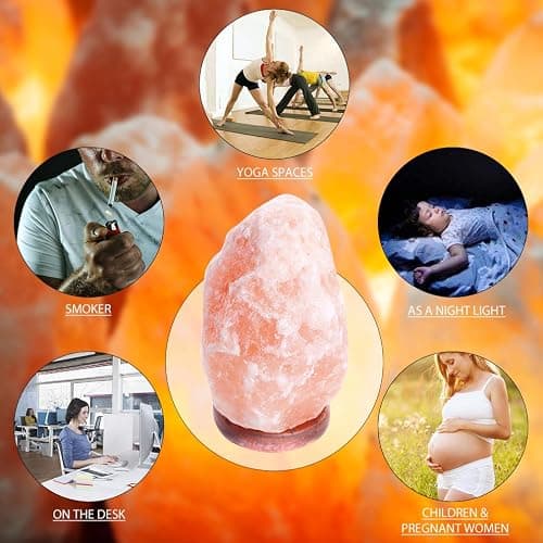 gudong Himalayan Crystal Rock Salt Lamp 16 Colors with Remote Control Prime Quality 100% Original Natural USB Pink Himalayan Salt Lamp,Handcrafted with Wooden Base (4.7 inch 1.5 lbs) thumbnail 3