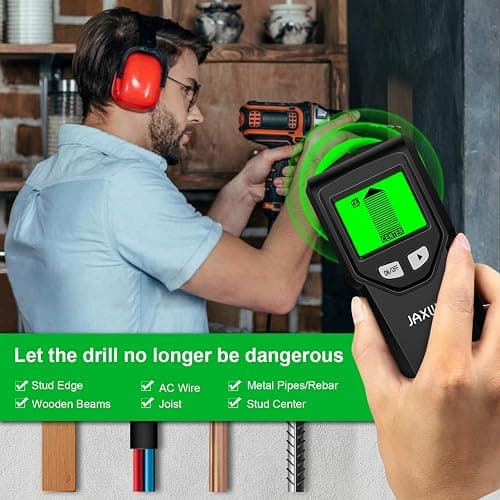 Stud Finder - 5 in 1 Pipe Locators w/Smart Chip and HD LCD Display, Stud Detector Wall Scanner for the Center and Edge of Wood AC Wire Metal Studs Joist thumbnail 7