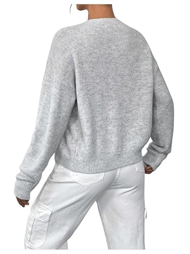 GORGLITTER Women's Button Up Knit Cardigan Open Front Casual Dressy Fall Trendy 2025 Cute Long Sleeve Sweater thumbnail 4