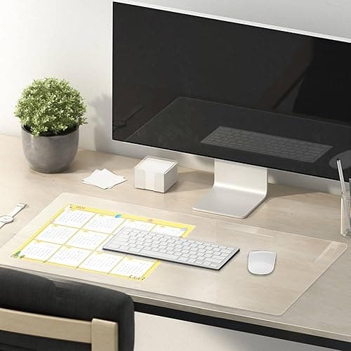 Eisdroma 24 x 42 Inch Clear Table Cover Protector, 2mm Thick Clear Table Protector for Dining Room Table, Plastic Table Cover, Waterproof Table Pad for Kitchen, Office - Clear 2mm - 24" x 42" thumbnail 3